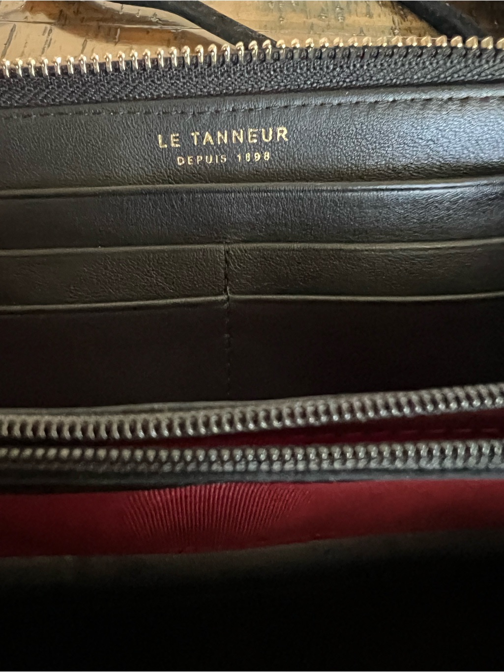 Le Tanneur Black Leather Zip Wallet — image 7 of 8